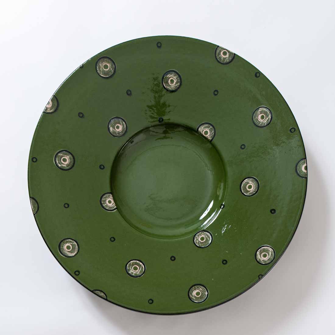 Keramiker-Sverre-Tveito-Holmen-Grønt-fad-diam-52cm- Web